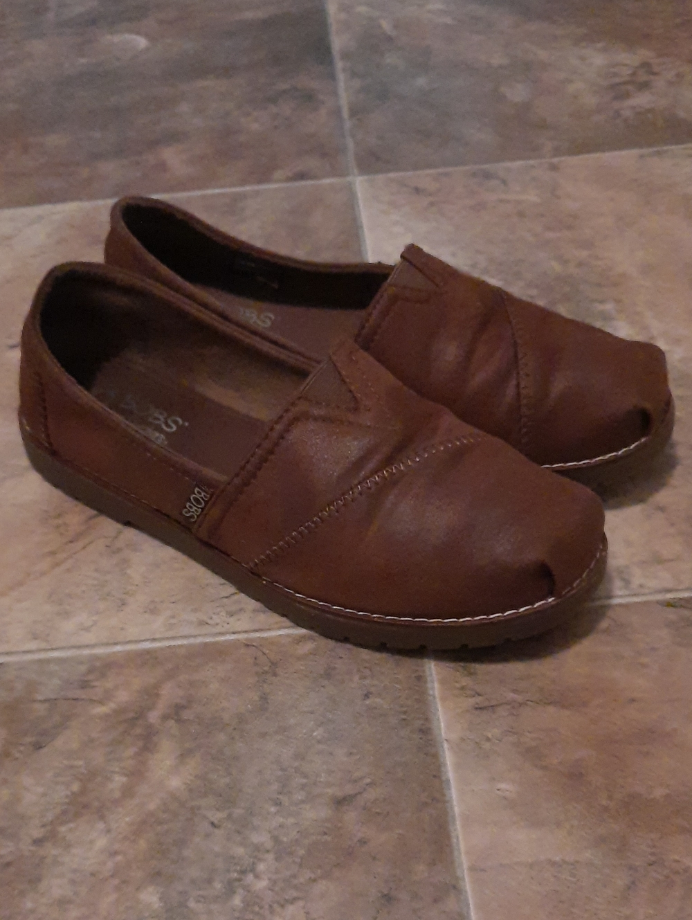 Bobs From Skechers, Memory Foam, Brown, Size 8.5